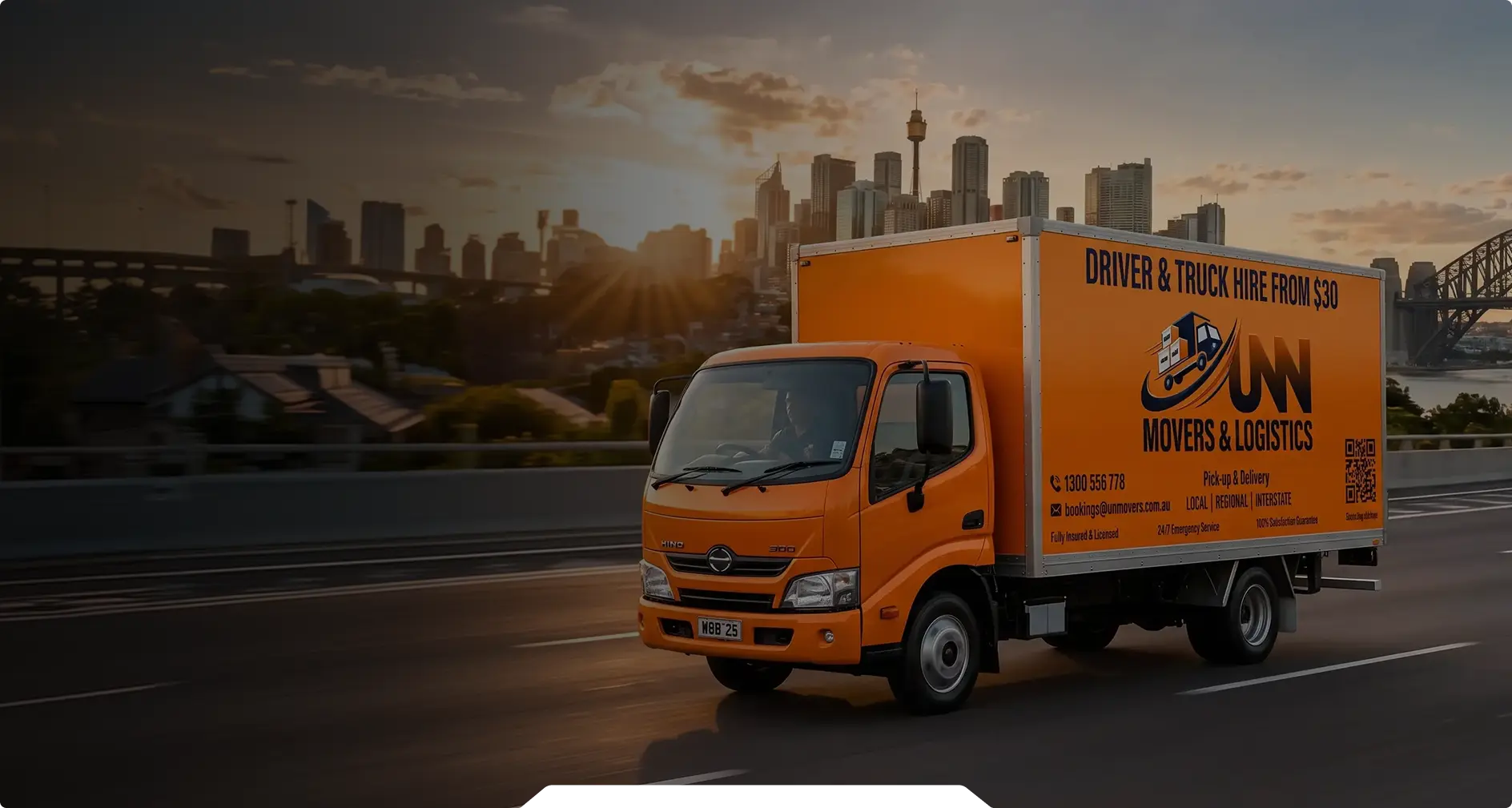 UNN Movers semi-trailer on an Australian highway